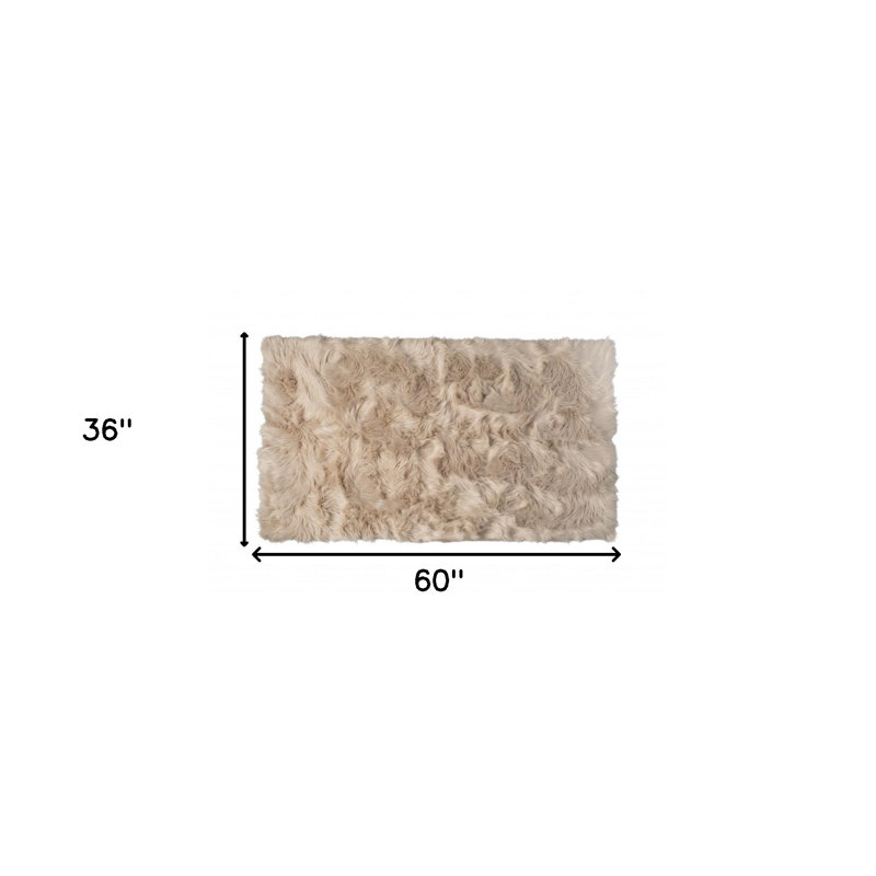 Tapis taupe antidérapant 3 pi x 5 pi