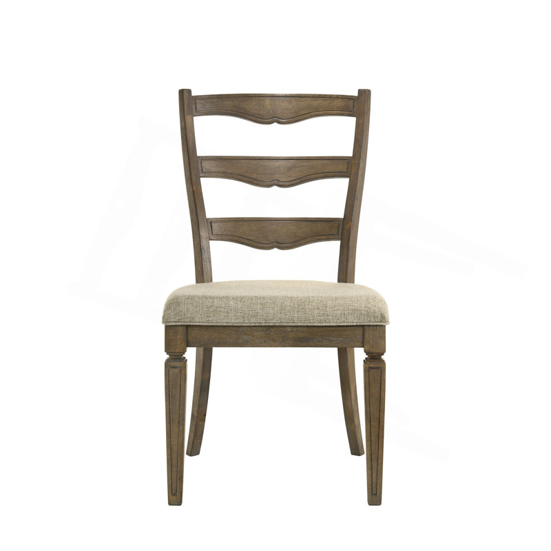 Ensemble de chaises d'appoint Parfield en tissu brun clair et finition chêne vieilli (ensemble de 2)