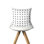 Housse de coussin d'intérieur en tissu fantaisiste noir et blanc Fanti
