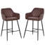 Dray Upholstered Counter Stool with Metal Frame