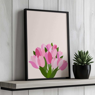 «Fresh Tulips Abstract Floral By Garima Dhawan», reproduction d'art sur toile