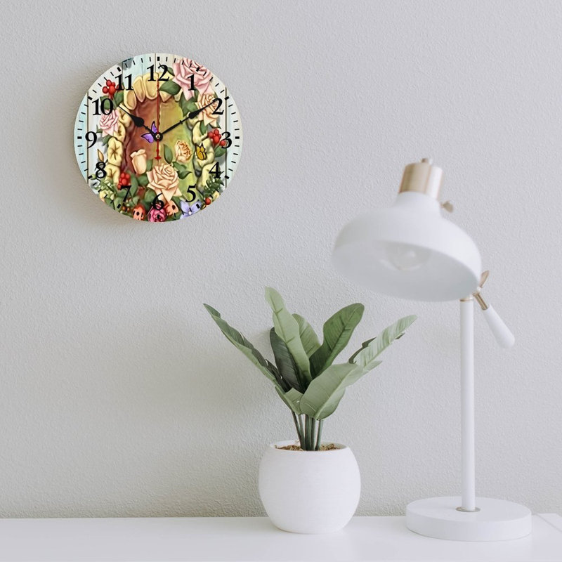 Décoration murale florale, 12 po x 12 po