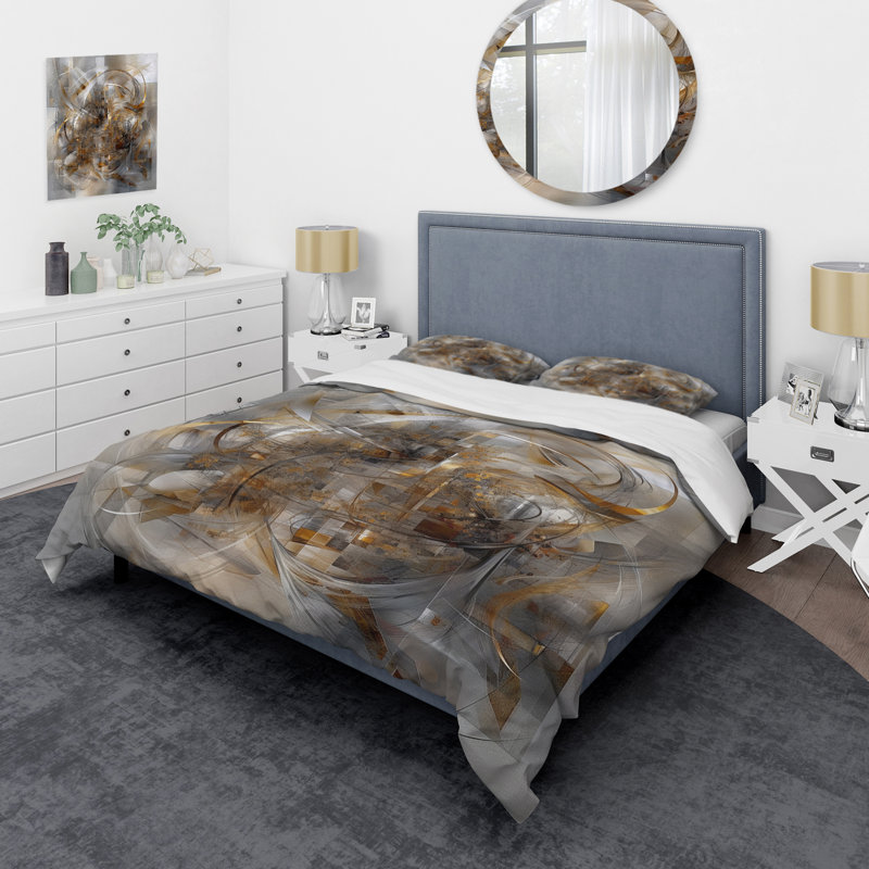 Ensemble de housse de couette en microfibre / polyester, Housse de couette pour grand lit et 2 taies décor