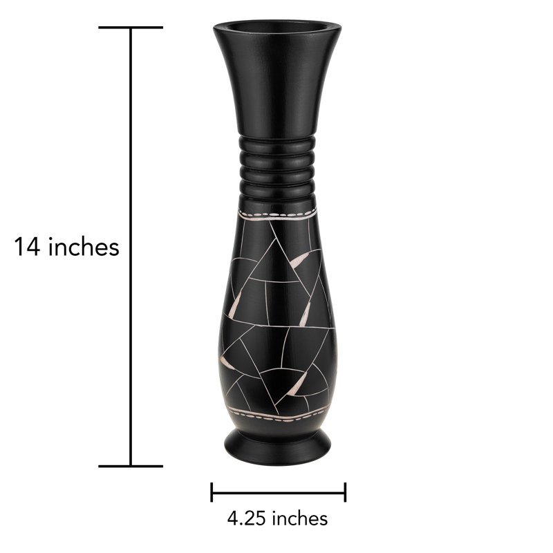 Vase en bois 14 po