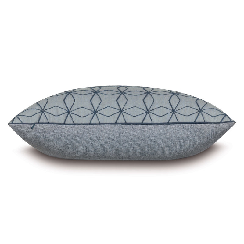 Laurel Polyester Geometric Sham Set, Standard, Denim
