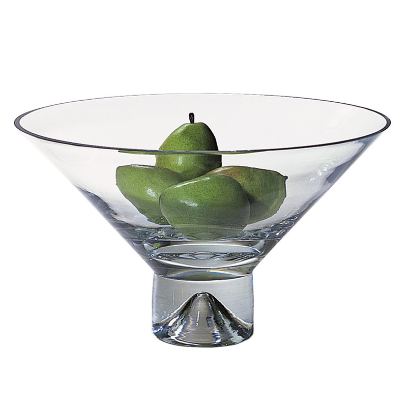 Monaco Fruit Bowl, 7" H x 12" W x 12" D, Clear