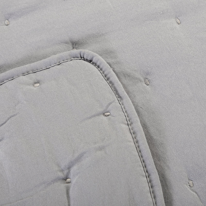 Julia Quilt, Gray, Full/Queen Quilt + 2 Shams + 1 Throw Pillow