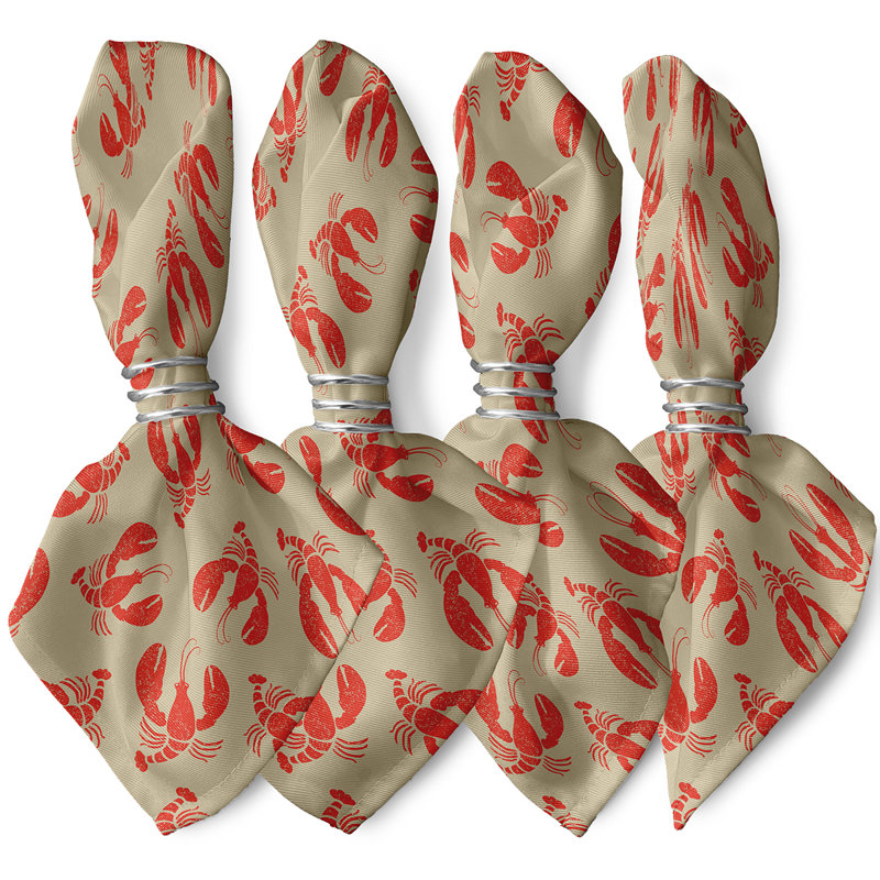 Ensemble de serviettes 4 pièces Ludwig, L 18 po x L 18 po, Taupe / beige