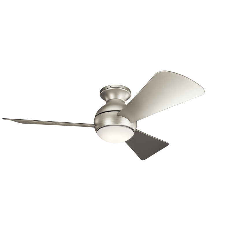 Sola 44" Brushed Nickel LED Ceiling Fan, Brushed Nickel, 44"