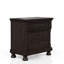 Table de chevet en cerisier foncé avec deux tiroirs - idéale pour la chambre à coucher