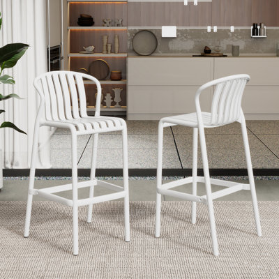 Capucine Outdoor Slat Design Barstool by George Oliver