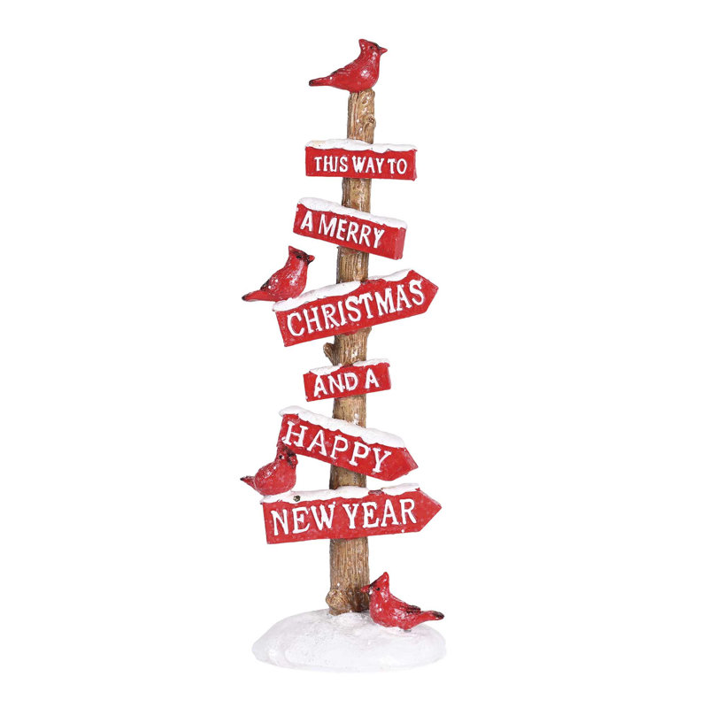 Figurine de Noël Cardinals sur un poteau