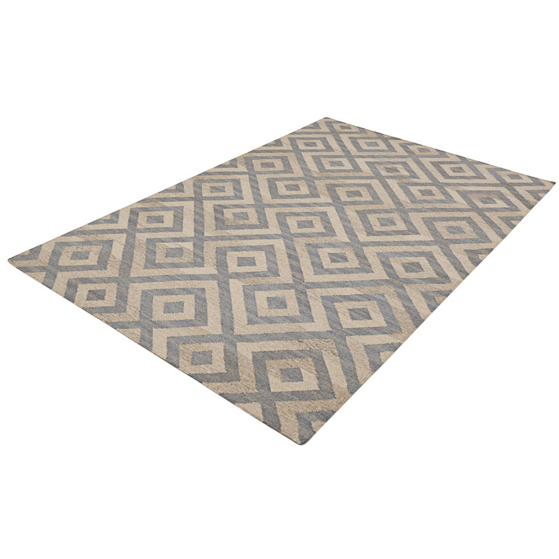 Luisa Geometric Wool Hand Woven Area Rug, 140 x 200cm