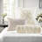 Elegant 7-piece Blush Bedding Set With Hypoallergenic Polyester Comforter For Cal King Bed