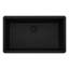Évier de cuisine encastré en composite de quartz de 32 po Ruvati noir mat --94342288