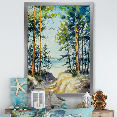 «Pine Forest Trees on High Dunes», reproduction d'art sur toile