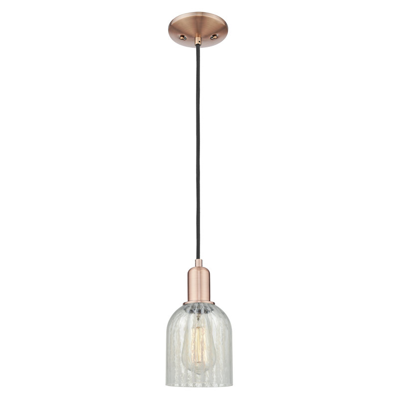 Arcadia - Lambrecht - Mini-luminaire suspendu à cordon 5 lumières 1 po, Mouchette, Cuivre antique