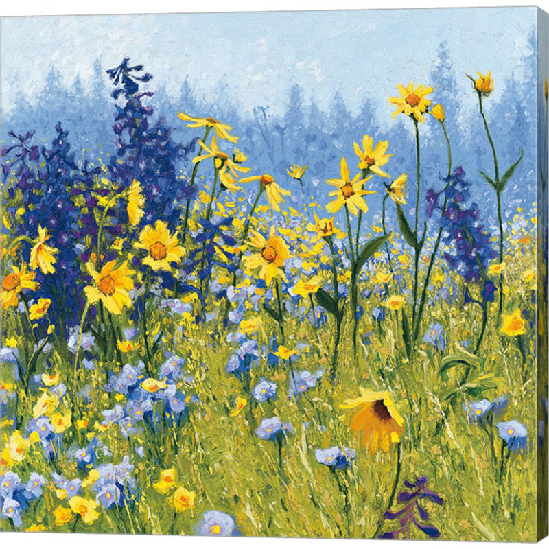 «Joyful in juillet III» par Shirley Novak - reproduction sur toile non encadrée, H 12 po x l 12 po x P 1,5 po