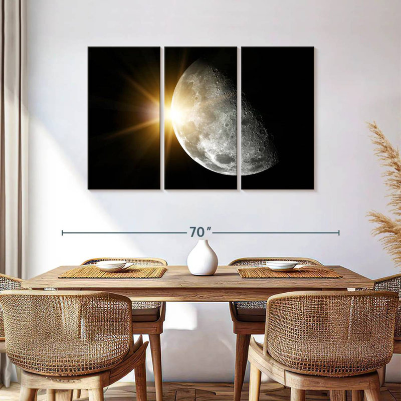 Oberle Sun Behind Moon, 36" H x 57" W