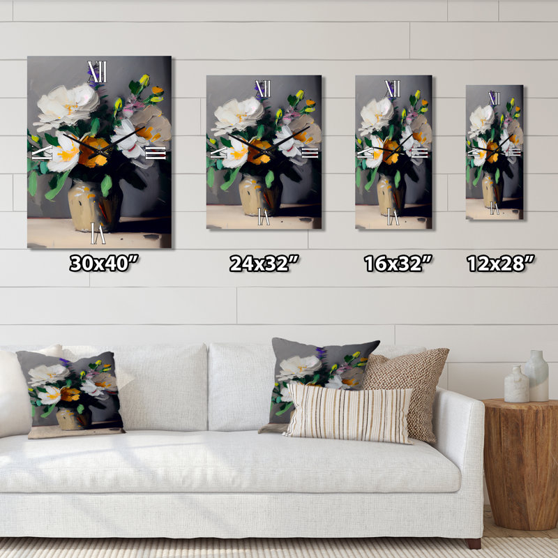 Jazmun - Horloge murale florale, Moyen