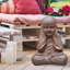 Buddha Statue Indoor and Outdoor, Terracotta Effect Feng Shui Ornament, Buddha Baby Monk Figurine L29.5 W23.5 H39 cm