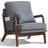 25.4'' Wide Classic Upholstered Solid Wood Armchair with Side Storage Pocket-100749465