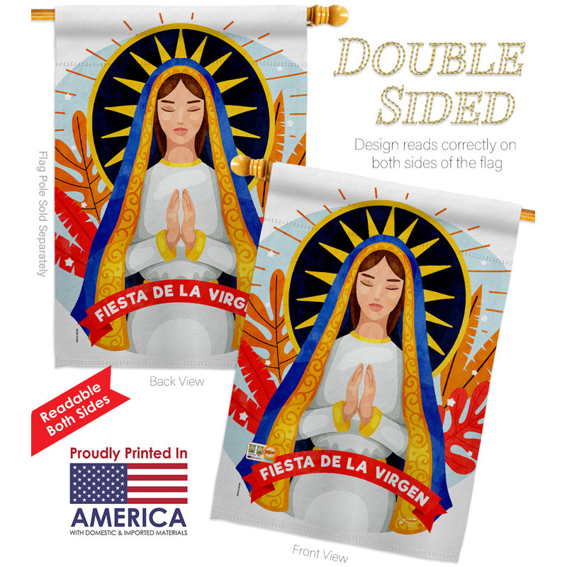 Double Sided 40 in. H x 28 in. W Polyester House Flag