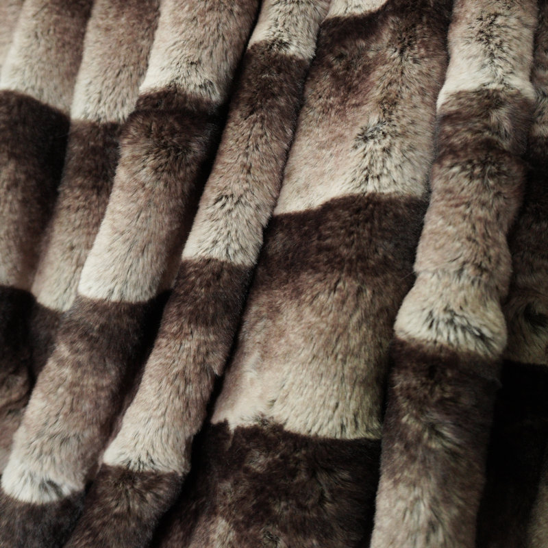 Knitted Throw Blanket, Brown