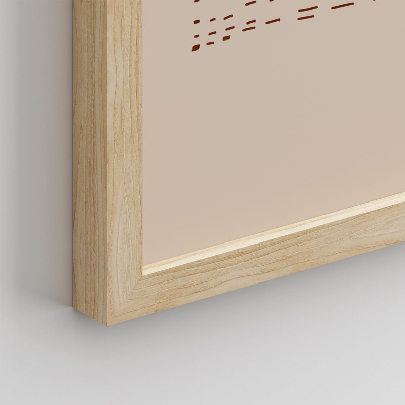 «Brown Geometric Dot Abstract Classic» sur papier, Naturel, H 14 po x l 11 po