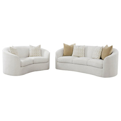 Modern Style Sofa For Indoor, Rory 2-Piece Sloped Arms Living Room Set With Retro-Inspired Contemporary Design For A Cozy And Inviting Seating Area