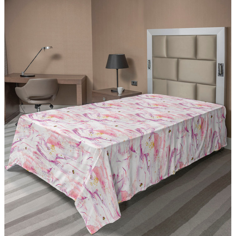 Ambesonne, drap plat floral pivoines, art botanique printanier