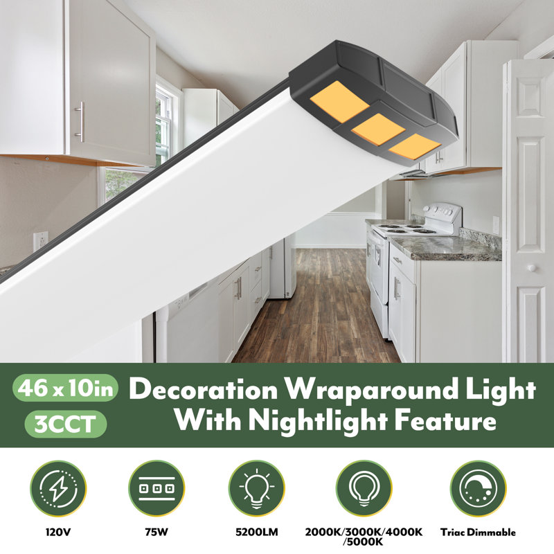 Lumière enveloppante, à intensité variable Triac 120 V, 5 200 l 3CCT (3 000/4 000/5 000 K), avec veilleuse, 1