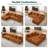 105 in Modern Minimalist Upholstered L-Shaped Modular Sectional Sofa with Chaise, Deep Seat, No Assembly Required-883280901