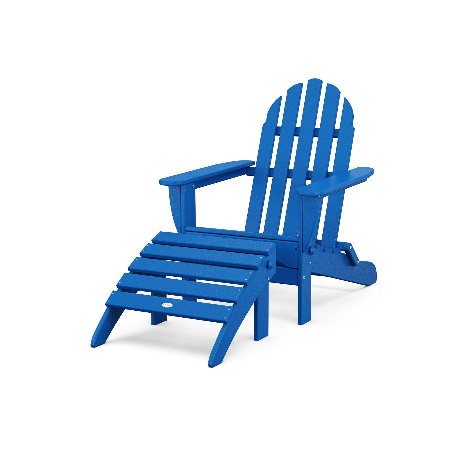 POLYWOOD Classic Adirondack 2-Piece Set, Pacific Blue