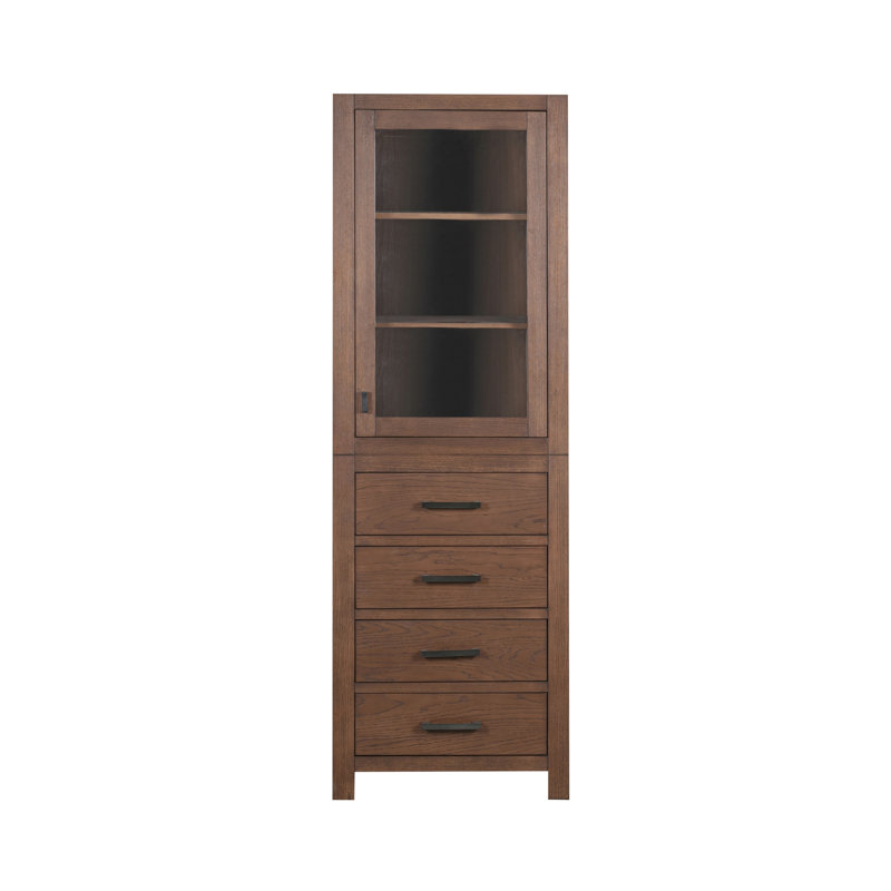 Modero 24" W x 71" H Linen Tower, Mocha Oak