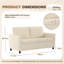 2 Seater Linen Loveseat-1463140219