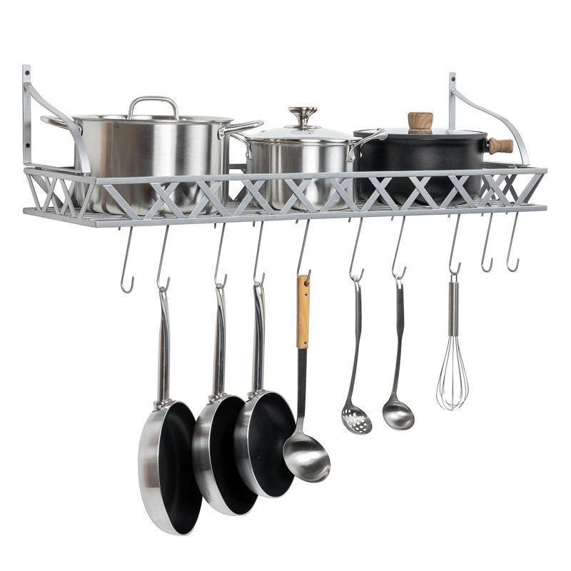 Metal Rectangle Wall Mounted Pot Rack