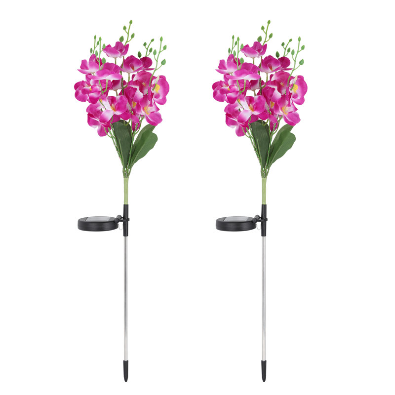Solar Phalaenopsis Garden Outdoor Waterproof Decorative Lights, Purple