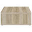 Table basse carrée en bois d'ingénierie avec finition en pin vieilli, moderne et durable pour tout espace de vie-1901863100
