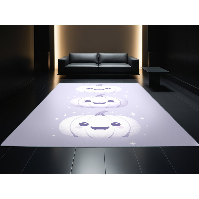 Tapis bleu moelleux moelleux à motif abstrait moderne et contemporain Fanelli, 7 x 10