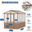 8x10FT Wooden Greenhouse with Cedar Frame, Outdoor Wood Greenhouses with Roof Vent, Wood and Polycarbonate Walk-in Greenhouse-126096073