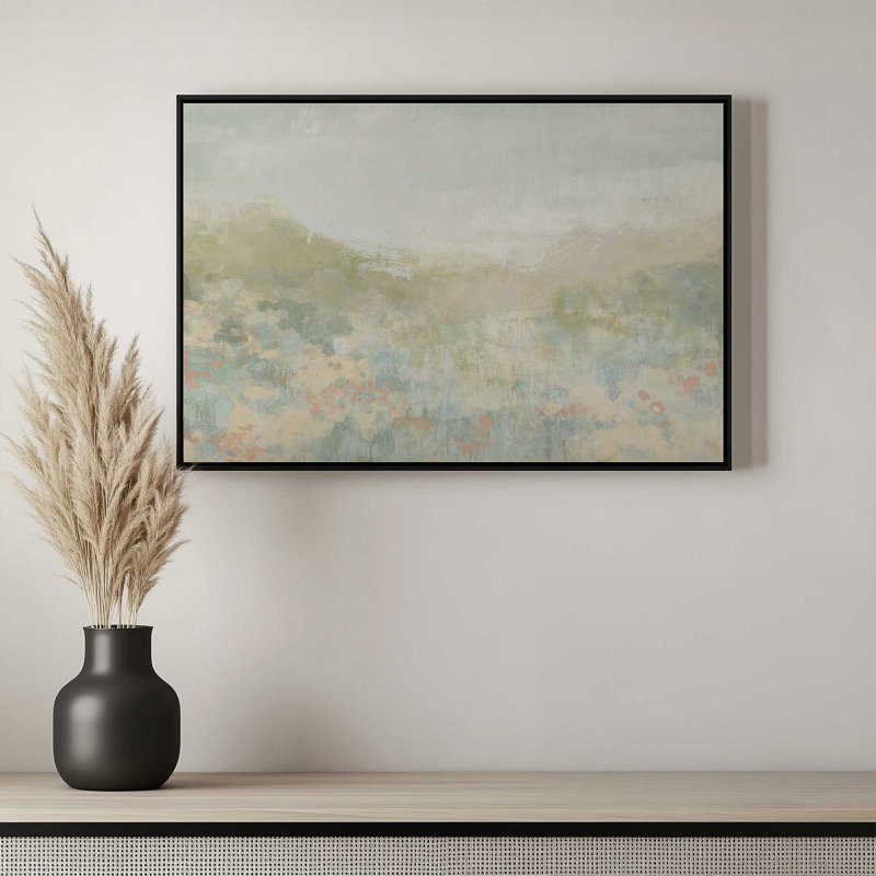 «Dreamy Meadow I» par June Erica Vess, reproduction d'art sur toile, Impression dans un cadre flottant sans passe-parto