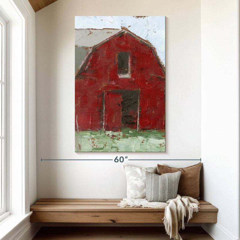Lilie Big Red Barn I, 51" H x 34" W