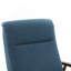 Fauteuil inclinable avec accoudoirs en bois et tissu performance - denim-1893303890
