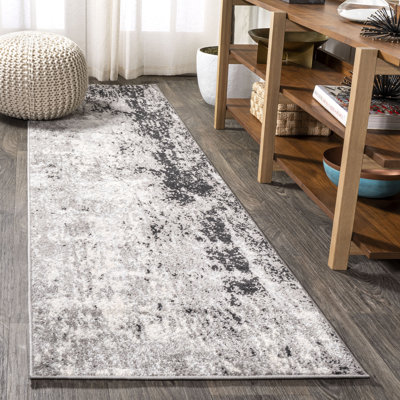 Storm Modern Abstract Gray/Cream Rug