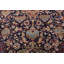 Tapis unique en laine noué à la main beige et bleu marine 9 pi 8 po x 12 pi 9 po années 1980 Kashmar