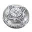 BRISTOL KNOB; DECORATED WITH SWAROVSKI® CRYSTALS; BURNISHED SILVER