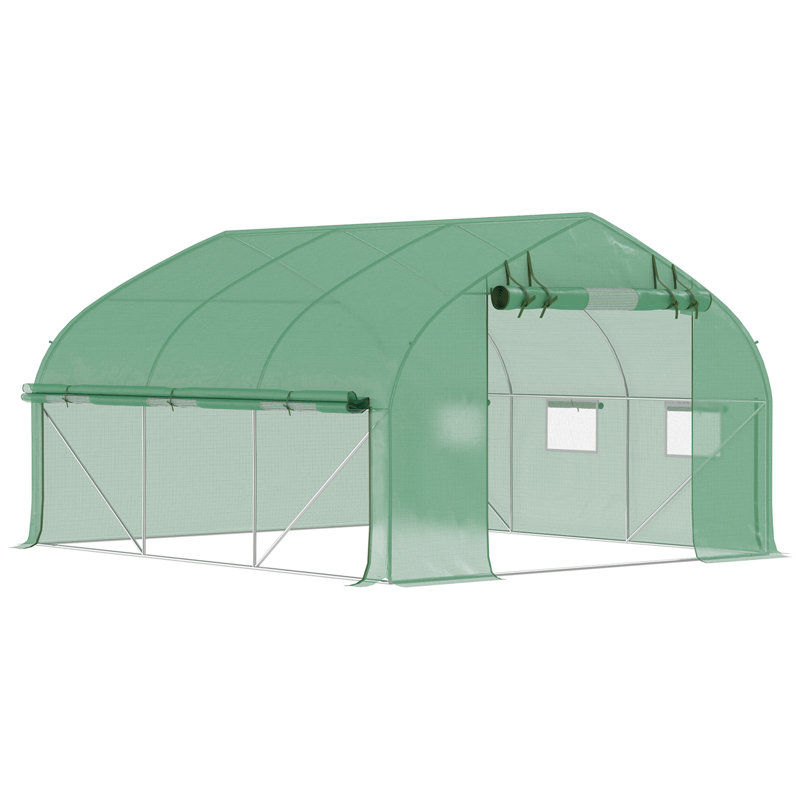 11' W x 10' D Greenhouse, Green,  59"W x 63.5"H