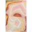 Abstract Area Rug in Rust/Yellow/Pink/Gray
