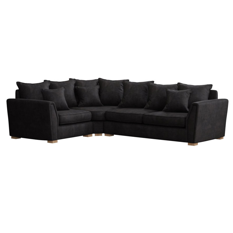 Wendleberry Corner with two seats, Scatter Back, Right Hand Facing, Dark Mink Polyester